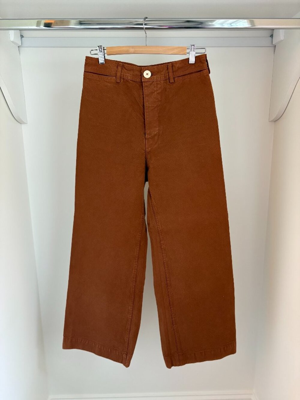 Jesse Kamm Pants — Wide-Leg Trousers, Tone 34, Size 10 - Picture 2 of 6